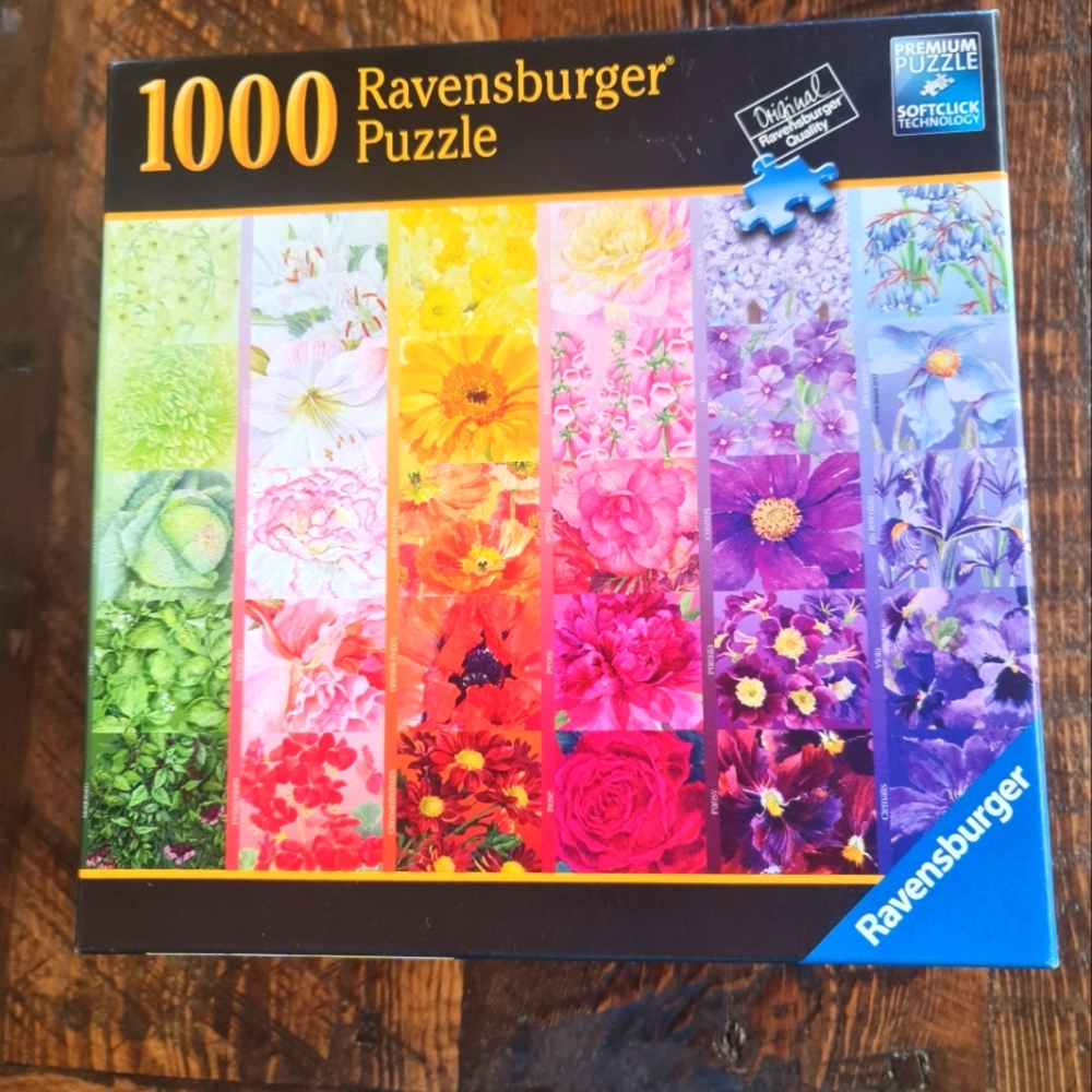 Ravensburger 1000 PC Puzzle The Gardener's Palette Floral EUC